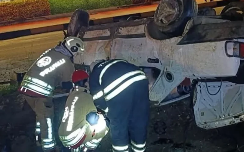 İskenderun’da otomobil takla attı: 3 yaralı