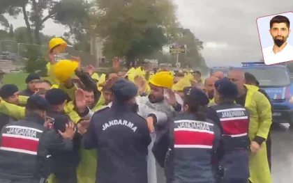 Soma’da maden işçilerinin Ankara yürüyüşü engellendi: 70 madenci yağmur altında bekliyor